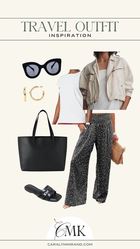 Travel outfit inspo- palazzo pants with sandals 

#LTKstyletip #LTKtravel #LTKSeasonal