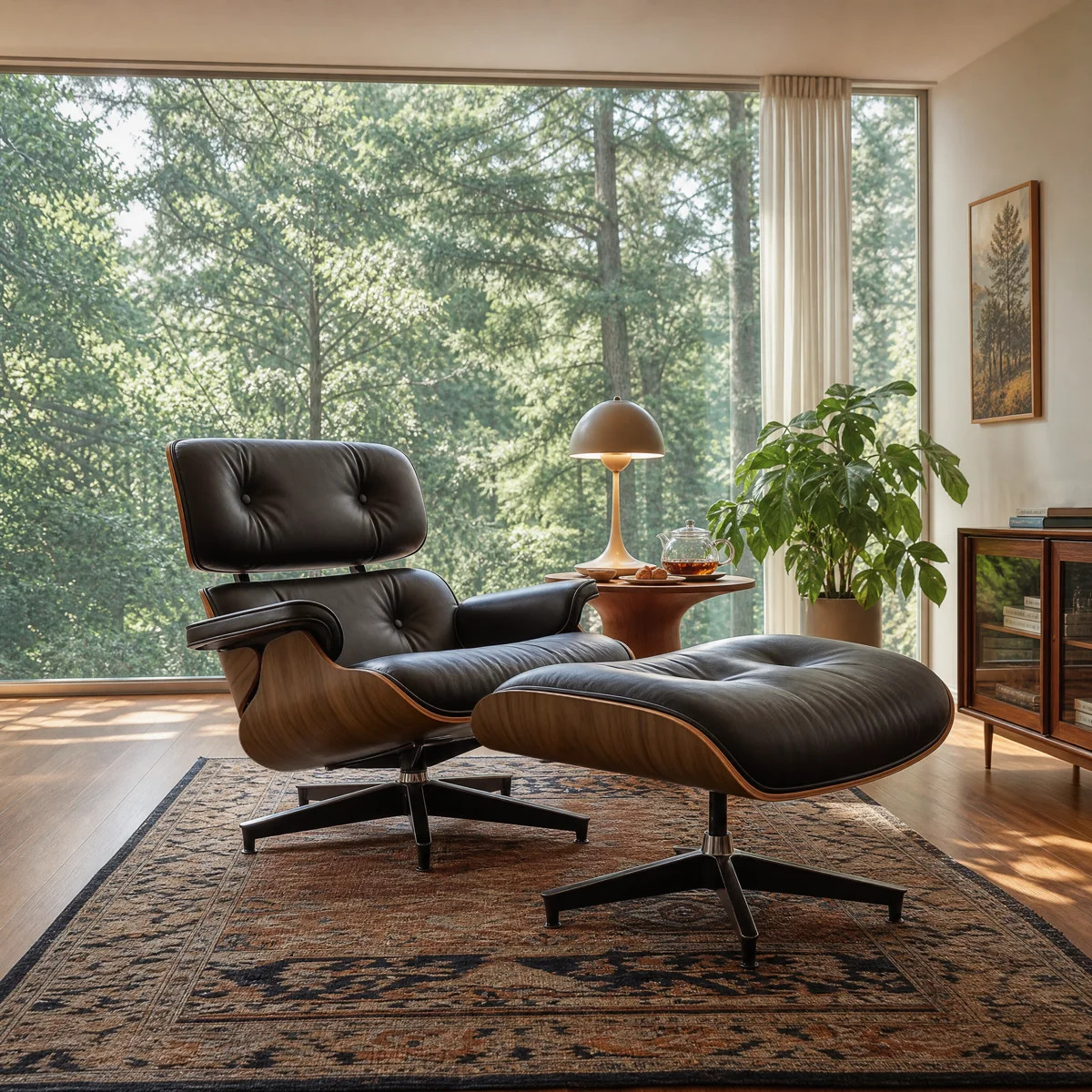 Top Grain Leather Swivel Lounge Chair And Ottoman With Armrest | Wayfair North America
