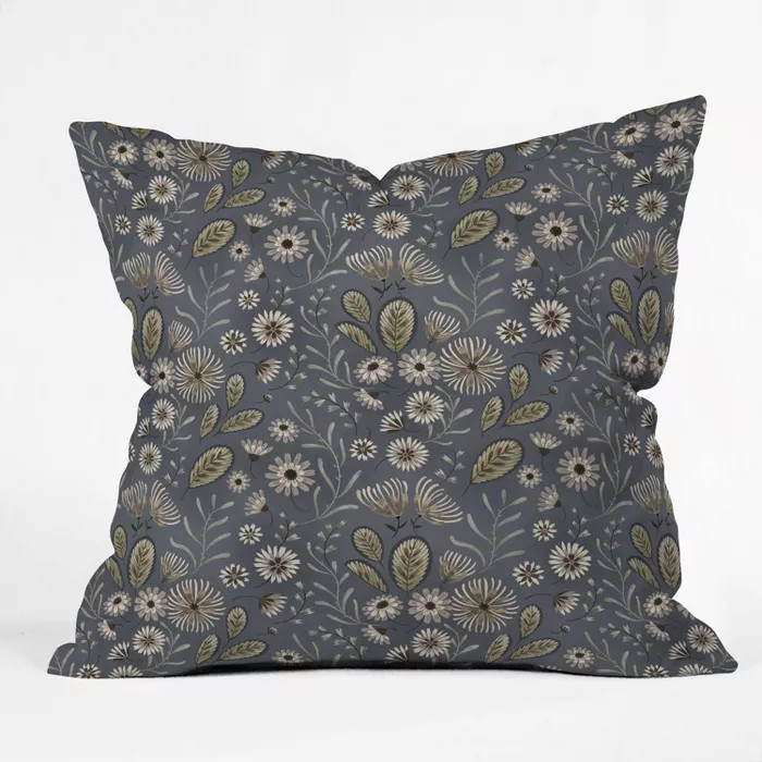 18"x18" Pimlada Phuapradit Dusty Daisy Square Throw Pillow - Deny Designs | Target