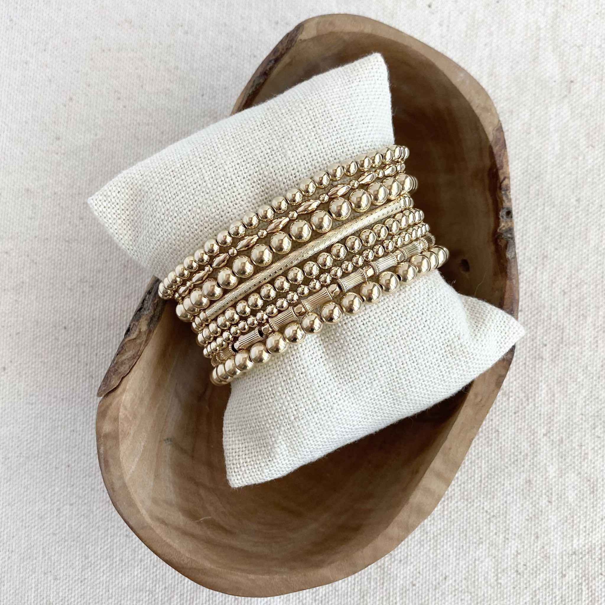 Textured Bracelet Stack | Hayden B. Jewelry