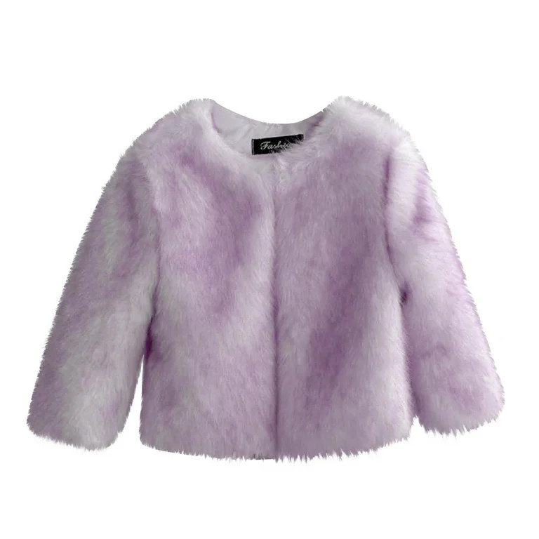 Babcutegg Jackets for Kid Girls Hoodies Soild Color Warm Kids Clothes Purple - Walmart.com | Walmart (US)