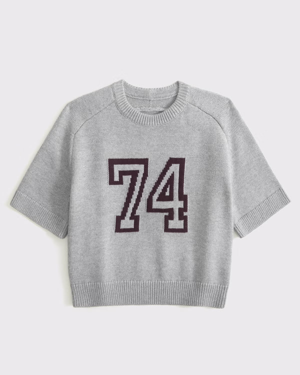 The A&F Madeline Varsity Crew Sweater Tee | Abercrombie & Fitch (US)