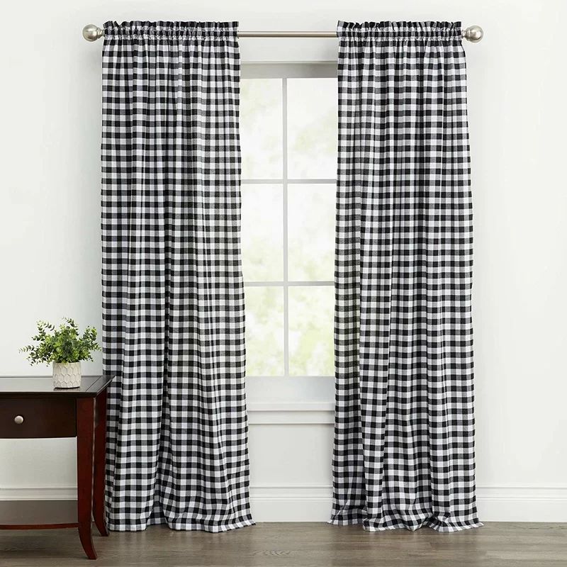 Ramillies Cotton Blend Semi-Sheer Curtain Pair | Wayfair North America