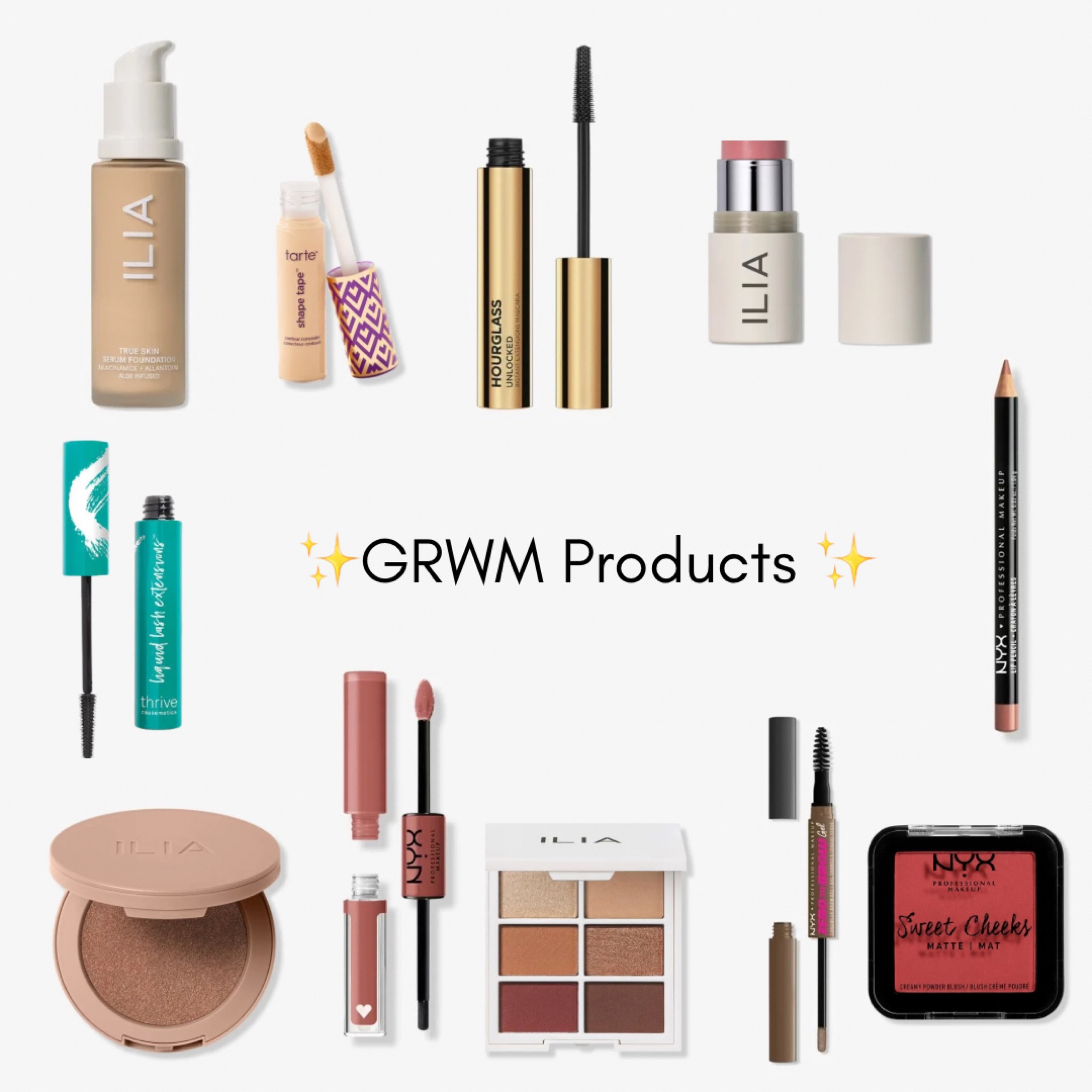GRWM Products!! #grwm #makeup #cleanmakeup #nontoxic 