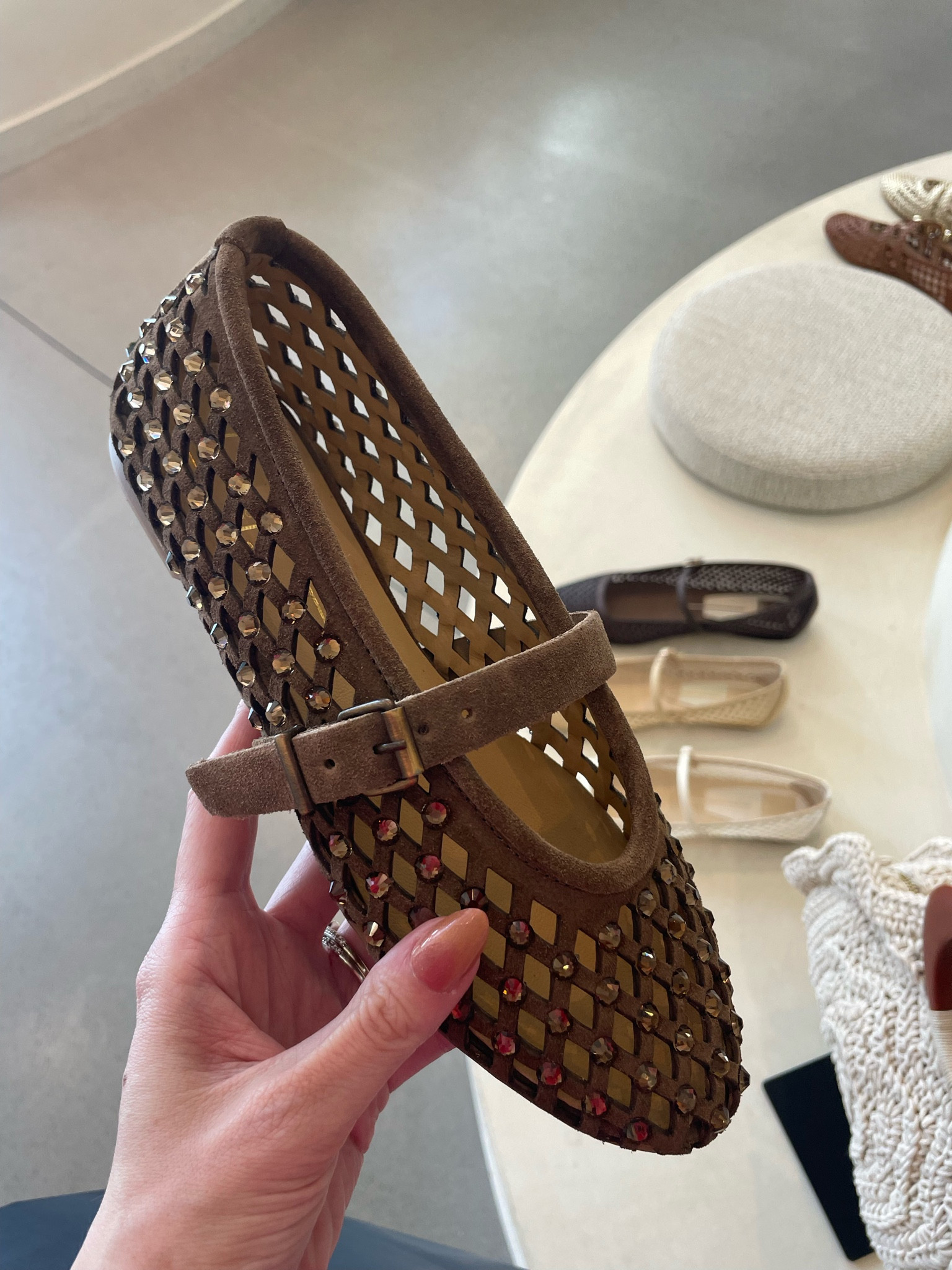 Love the rhinestone detail on these flats!