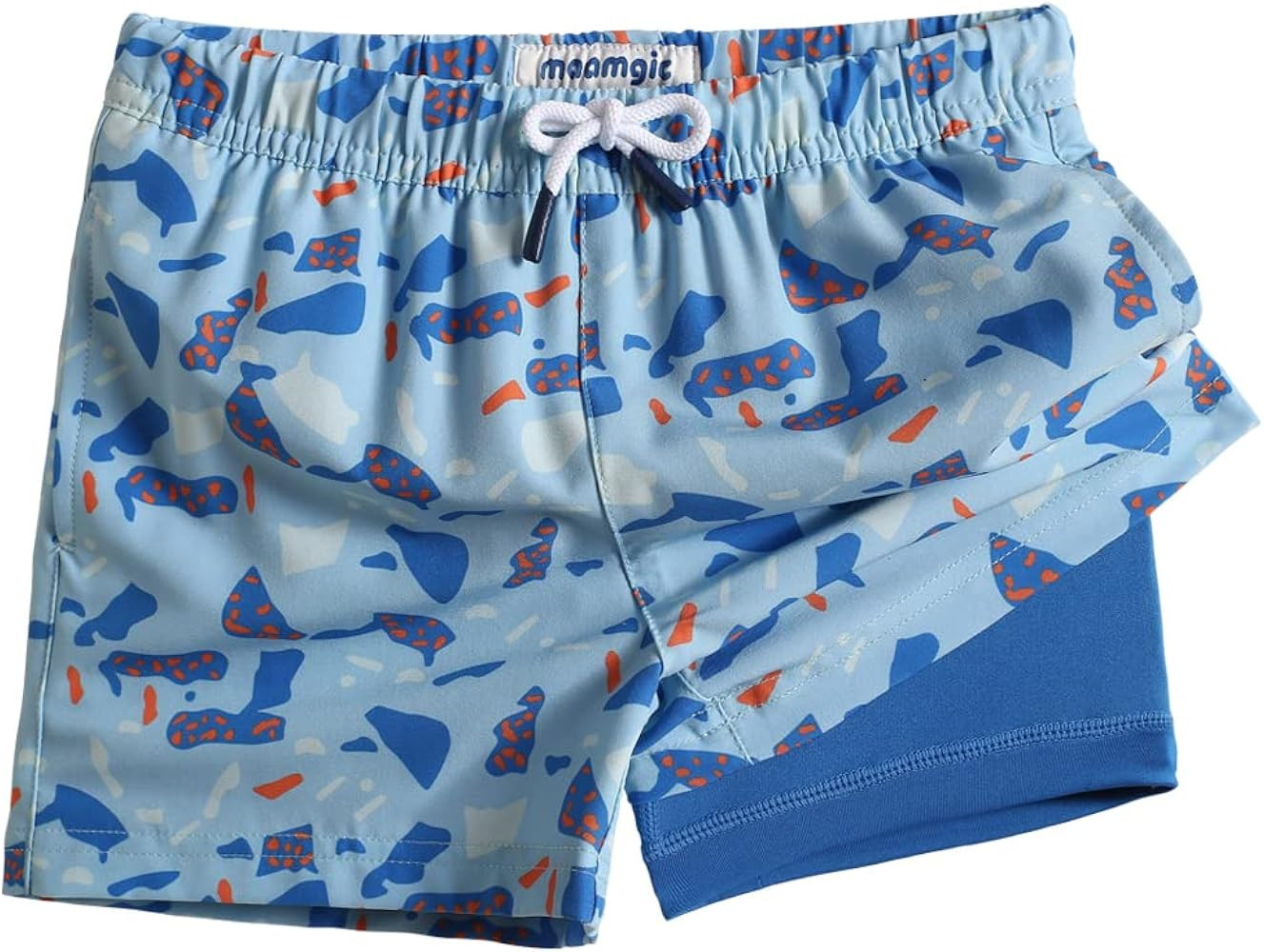 maamgic Boys Swim Trunks with Compression Liner 4-Way Stretch Quick Dry Bathing Suit Toddler Beac... | Amazon (US)