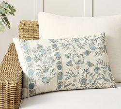 Lilah Suzani Lumbar Outdoor Pillow | Pottery Barn (US)