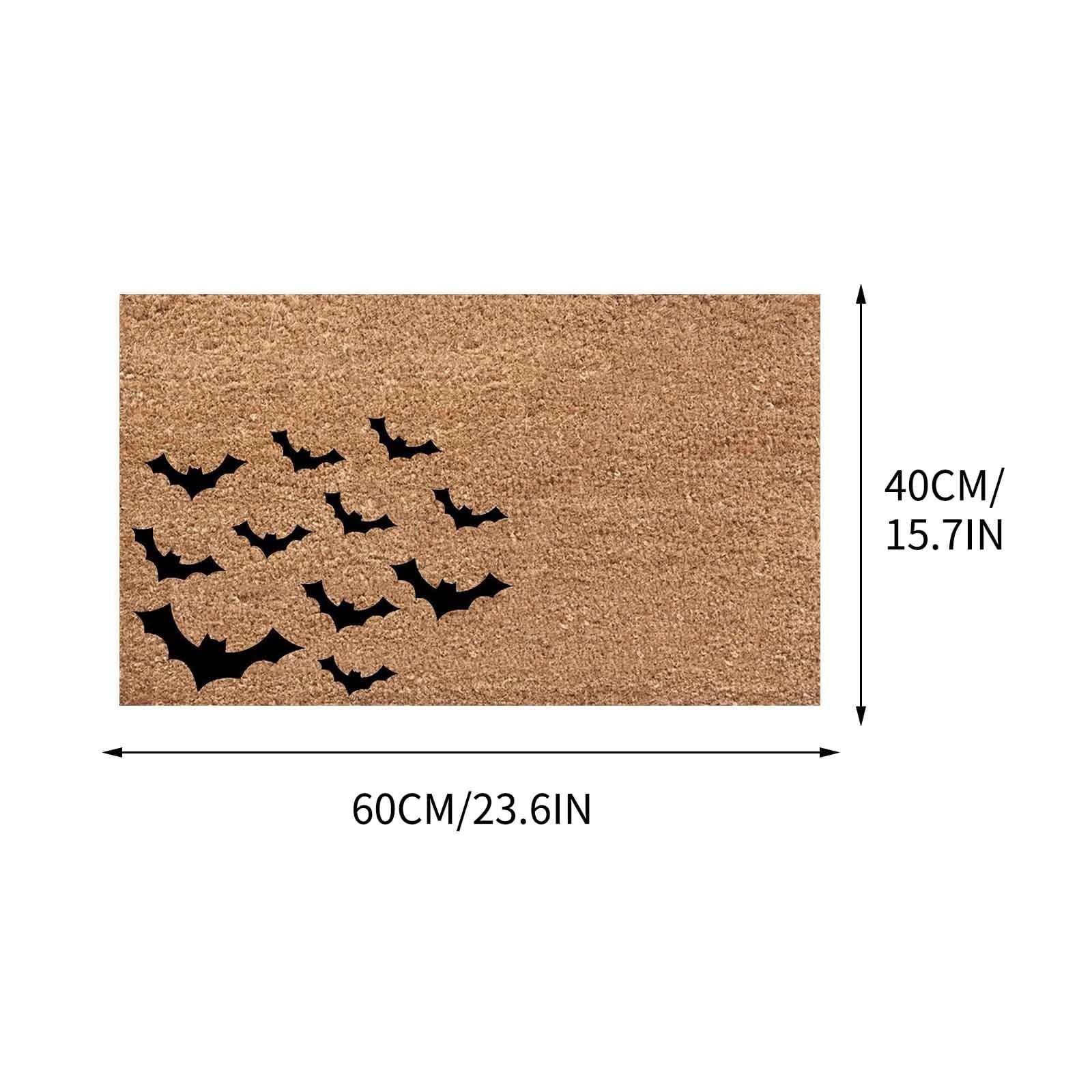 Holloyiver Halloween Door Mat 24" x 16", Ghost Pumpkin Bat Skull Witch Mat Non-Slip Front Door Ma... | Walmart (US)