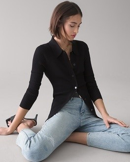 Ultimate Ribbed Cardigan | White House Black Market