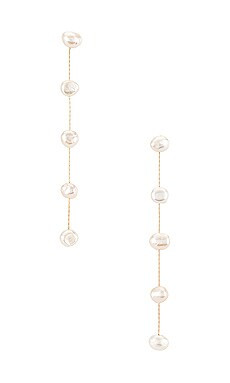 Ettika Pearl Dangle Earrings in Pearl from Revolve.com | Revolve Clothing (Global)