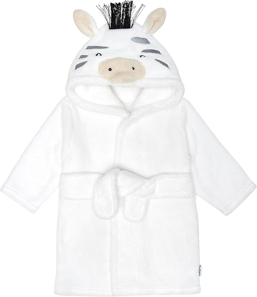 Gerber Unisex Baby Plushy Soft Hooded Animal Character Bathrobe | Amazon (US)