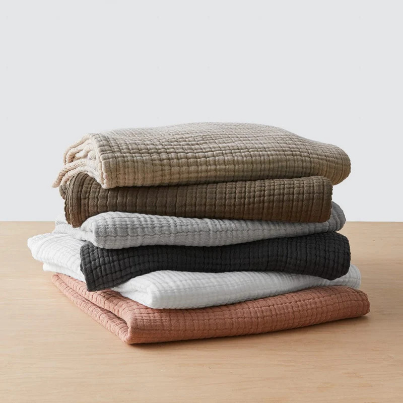 Cotton Gauze Throw - White | The Citizenry