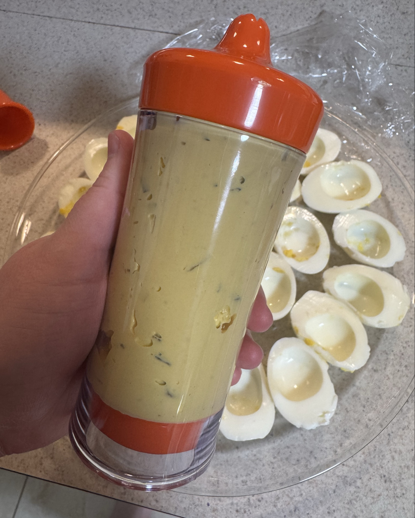 New gadget for deviled eggs this year🙌🏻
Not pictured the four dozen of deviled eggs I made after😵‍💫
Super fun and cute to use, definitely handy!! ￼

#LTKHome #LTKfoodie #LTKmomlife