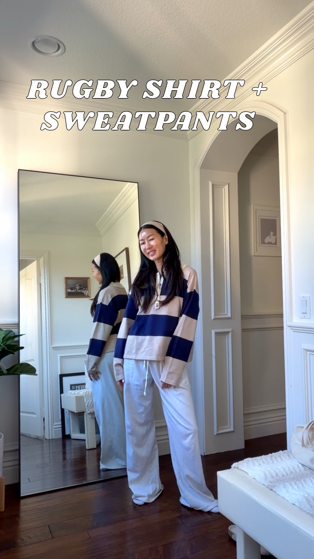 Easy, comfy and cute outfit idea for the weekend, running errands, or staying in. Love this high quality, rugby sweater (under $40) that’s so on trend. Sweatpants are under $30, suede clogs under $75 and I wear them nonstop! 

#LTKootd #LTKPetite #LTKFindsUnder50