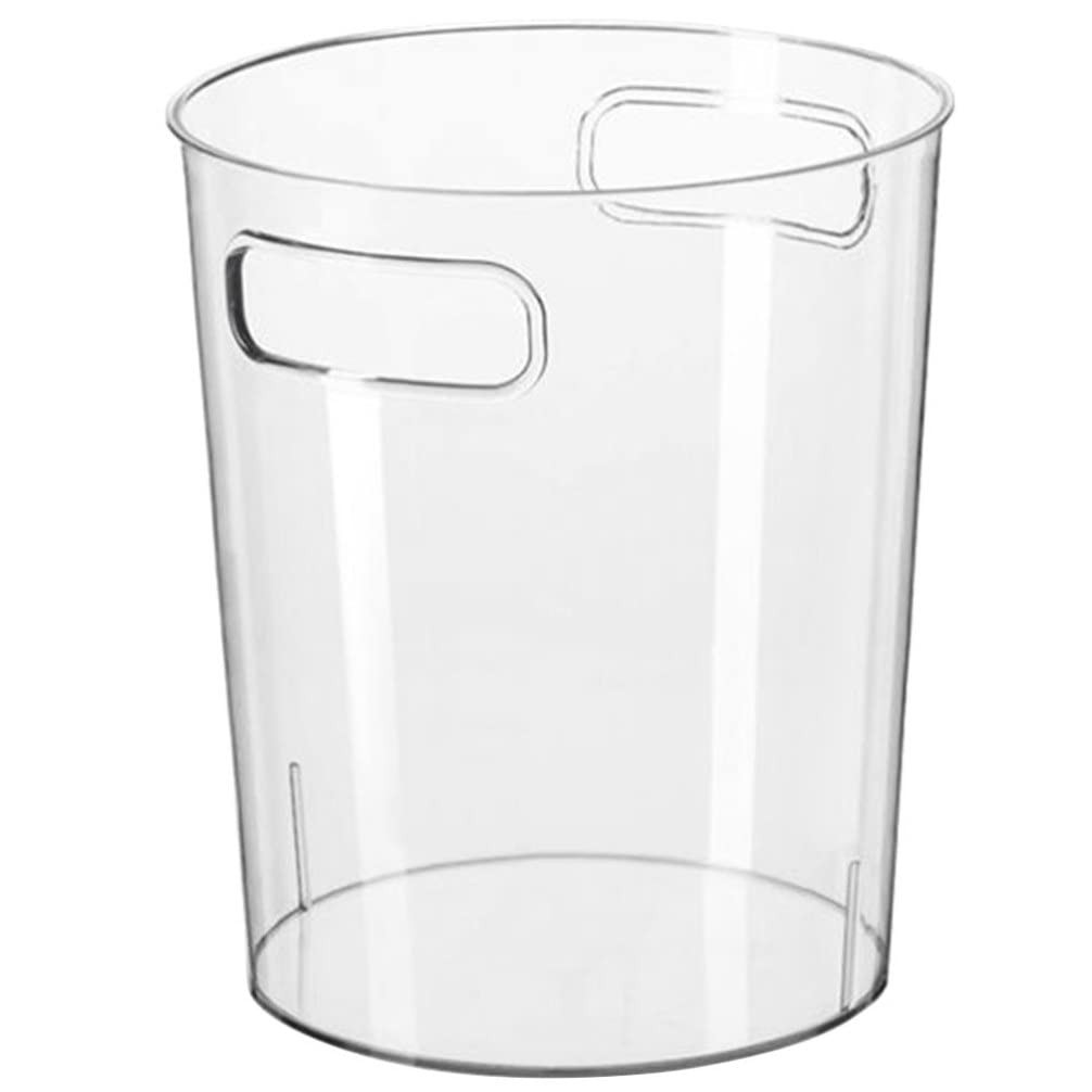SEWACC Trash Can Plastic Clear Waste Basket Small Wastebasket Garbage Container Bin Ice Bucket Flower Arrangement Vase for Bathroom Bedroom Kitchen Home Office 22X19CM | Amazon (US)