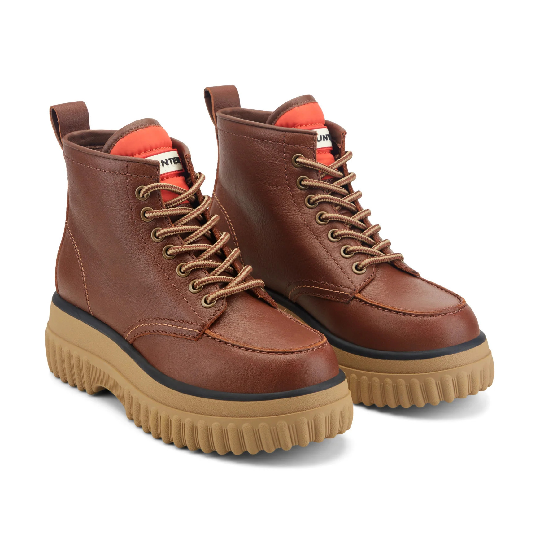Women's Juniper Waterproof Leather Boots - Medium Brown Leather | Hunter Boots | Hunter Boots