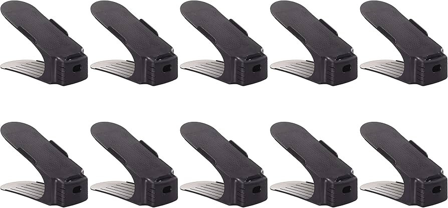 KQGO Shoe Slots Organizer,Stackable Shoe Slots Space Saver, Easy Shoe Organizer,Double Deck Shoe ... | Amazon (US)
