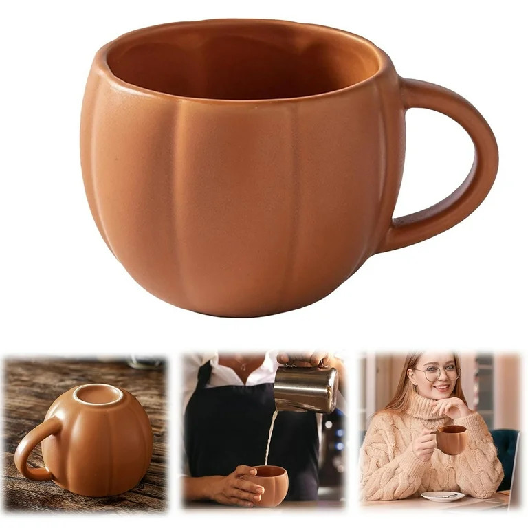 Glass&Bottle Miayilima Kitchen Cups A Pack Of Pumpkin Cups 450Ml Ceramic Pumpkin Cups Novel Hallo... | Walmart (US)