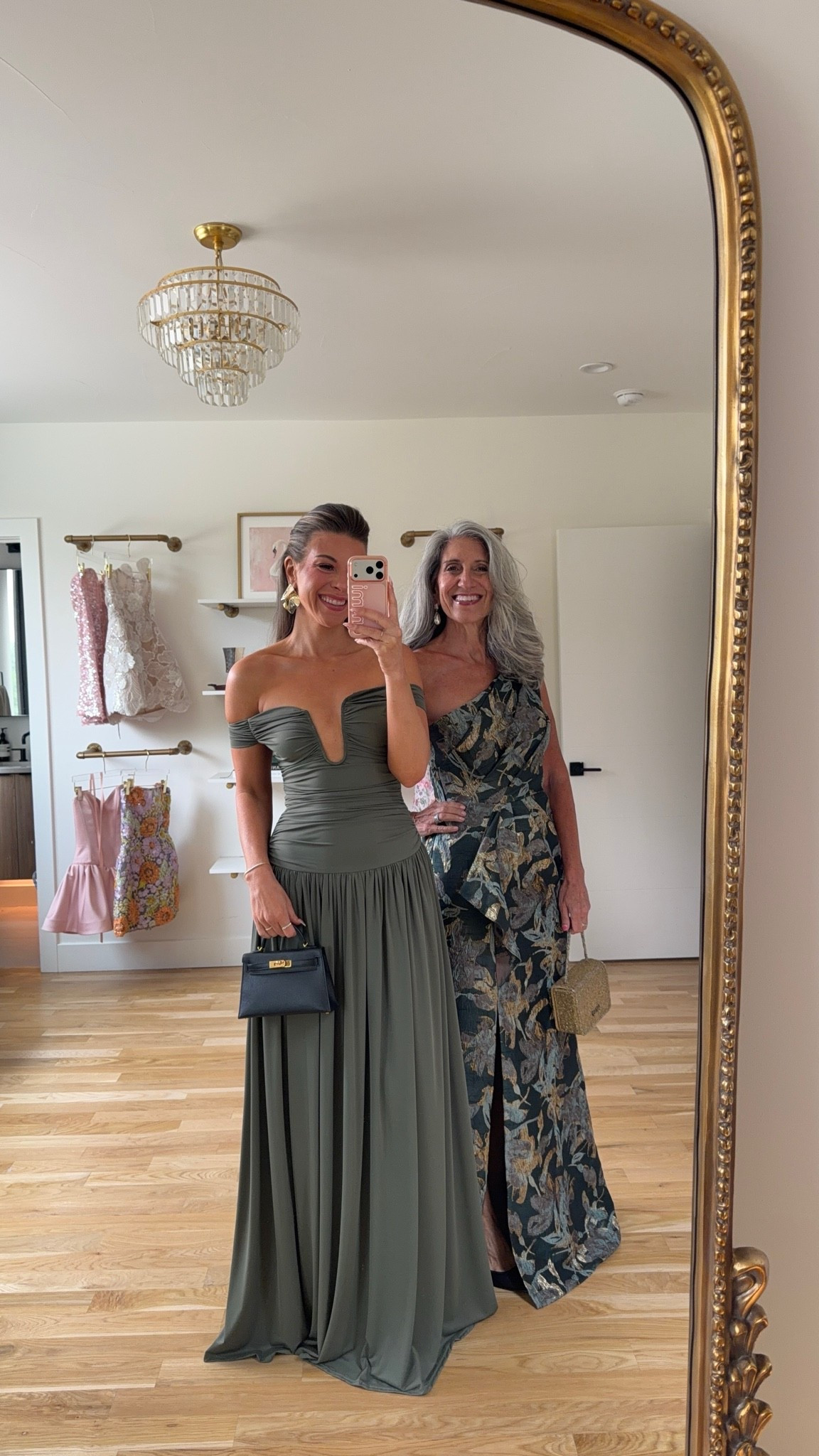 olive green off-shoulder gown with a plunging neckline, dark floral brocade one-shoulder gown with a slit mom and me formal wedding guest and mother of the bride dresses 💍

I’m 5’4” and wearing my usual small/2 in most
• sized down to xs

mom is 5’4” and wears a medium/6

summer wedding guest dresses, wedding guest dresses, cocktail dresses, semi-formal dresses, black tie wedding guest dresses, destination wedding guest dresses, garden party dresses, wedding guest outfit ideas, mom & me outfits, mom & me dresses, matching outfits, mother daughter outfits, family photo outfits, wedding guest dresses, mother of the bride, mother of the groom, wedding guest outfit ideas

#LTKSeasonal #LTKWedding #LTKootd