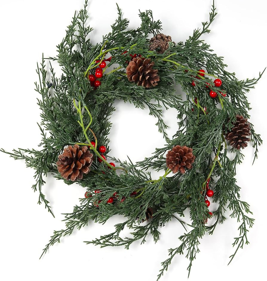 Christmas Garland Greenery Outdoor Pine Garland,Christmas WreathDecorations for The Home Mantle G... | Amazon (US)
