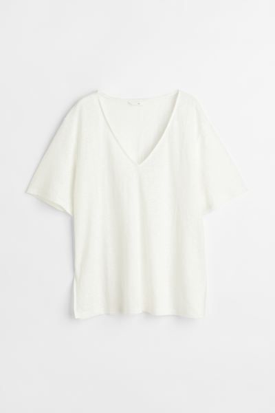 Linen Jersey T-shirt | H&M (US + CA)