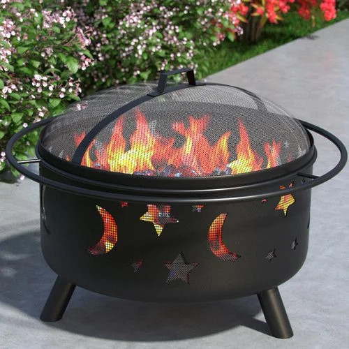 Regal Flame Stars and Moon Outdoor Steel Wood Burning Fire Pit | Walmart (US)