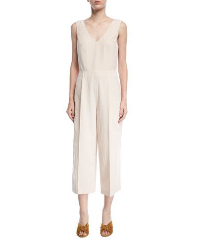 Torela Tieback Sleeveless Wide-Leg Jumpsuit | Neiman Marcus