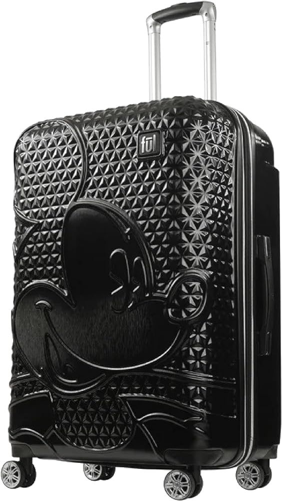 FUL Disney Mickey Mouse 29 Inch Rolling Luggage, Hardshell Suitcase with Spinner Wheels, Black | Amazon (US)
