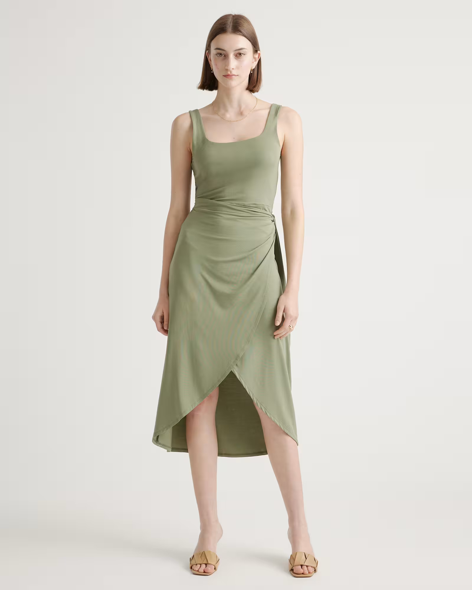 Tencel Jersey Side Tie Midi Dress | Quince
