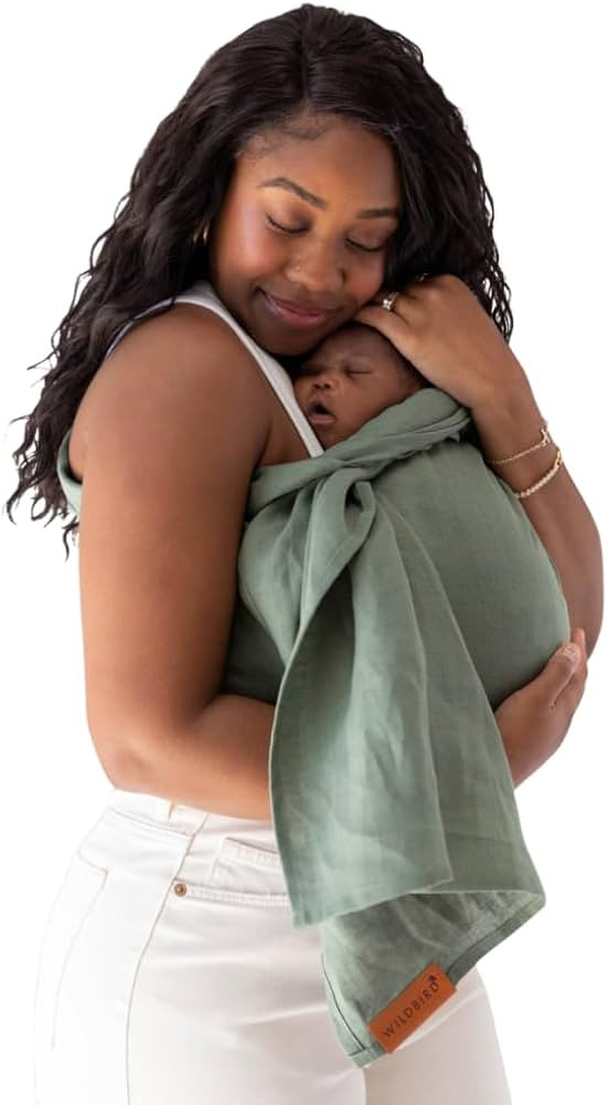 WildBird Ring Sling Baby Carrier for New Moms & Dads & Caregivers - Made from 100% European Linen... | Amazon (US)