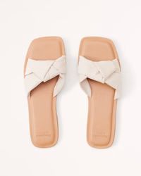 Knotted Suede Slide Sandals | Abercrombie & Fitch (US)
