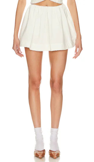 Billie Mini Skirt in Cream | Revolve Clothing (Global)