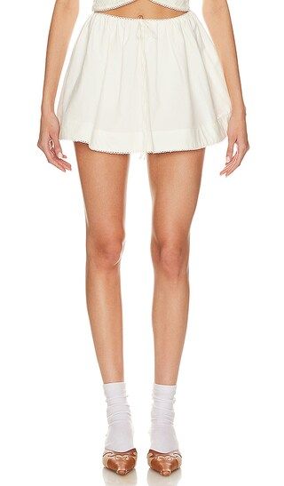 Billie Mini Skirt in Cream | Revolve Clothing (Global)