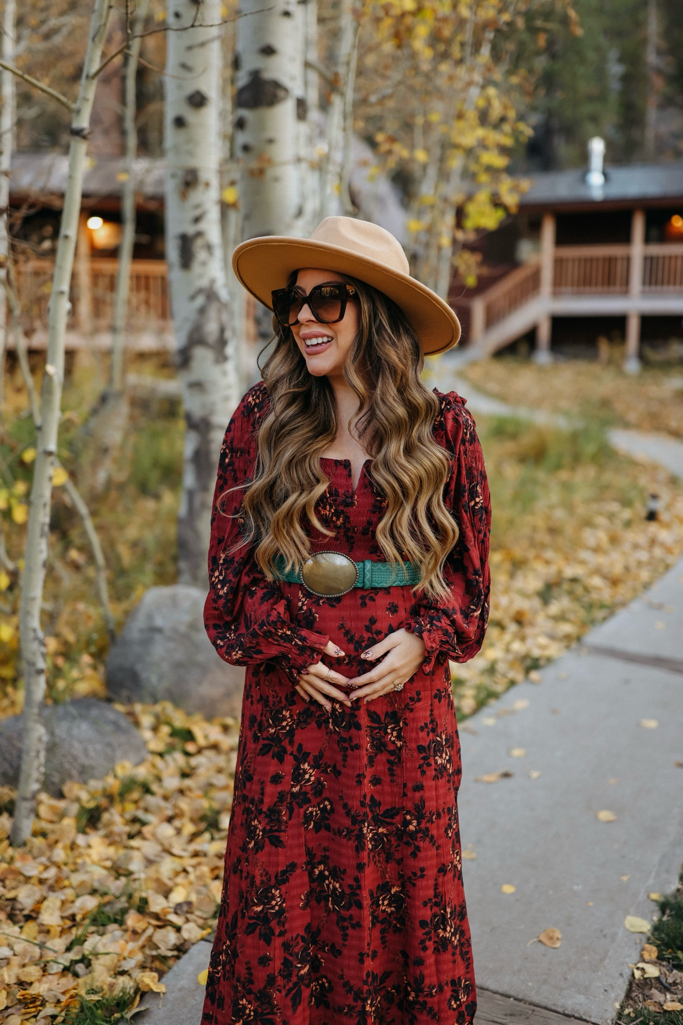 Obsessed with this fall midi dress. Smocked waist makes it super stretchy and great for the bump. Wearing xs (17 weeks).

Fall dress
Fall family photos outfits
Fall outfit
Free people dress
Boho style
Bump style
Bump friendly dresses

#LTKstyletip #LTKbump #LTKSeasonal