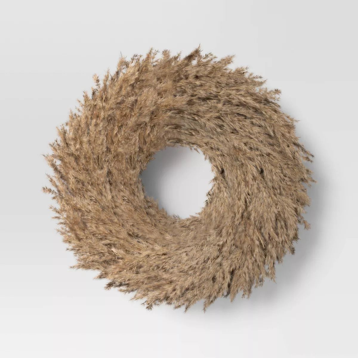 Pampas Preserved Dried Wreath Brown - Threshold™ | Target