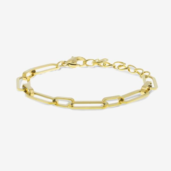 Paperclip Chain Gold Bracelet | Victoria Emerson