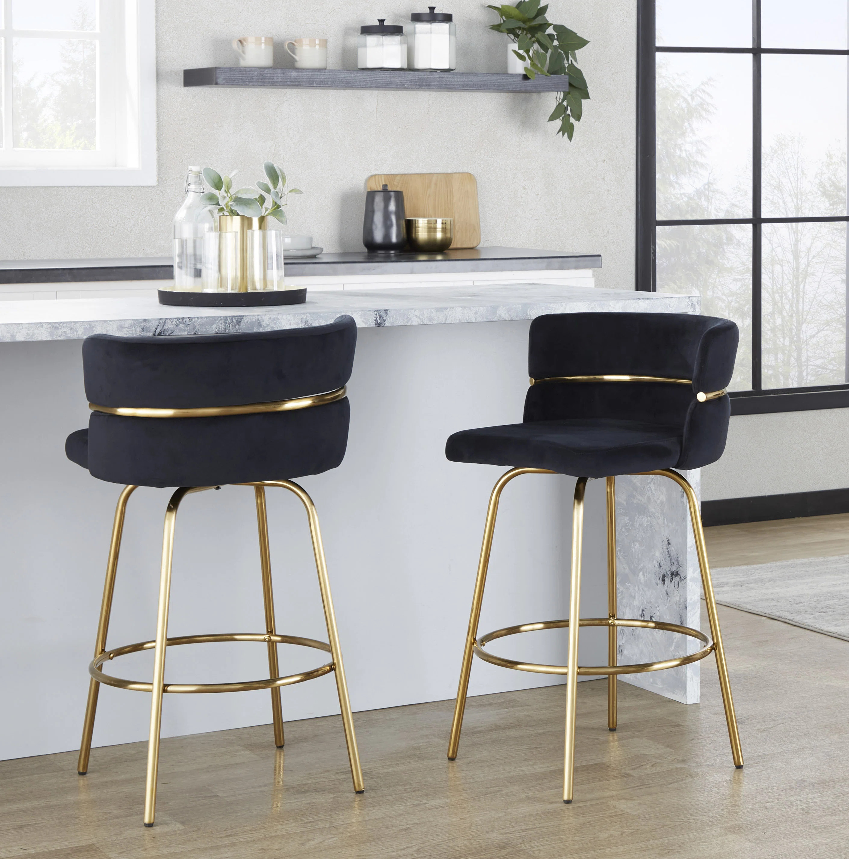 Wade Logan Laurenzio Swivel Counter & Bar Stool & Reviews - Wayfair Canada | Wayfair North America
