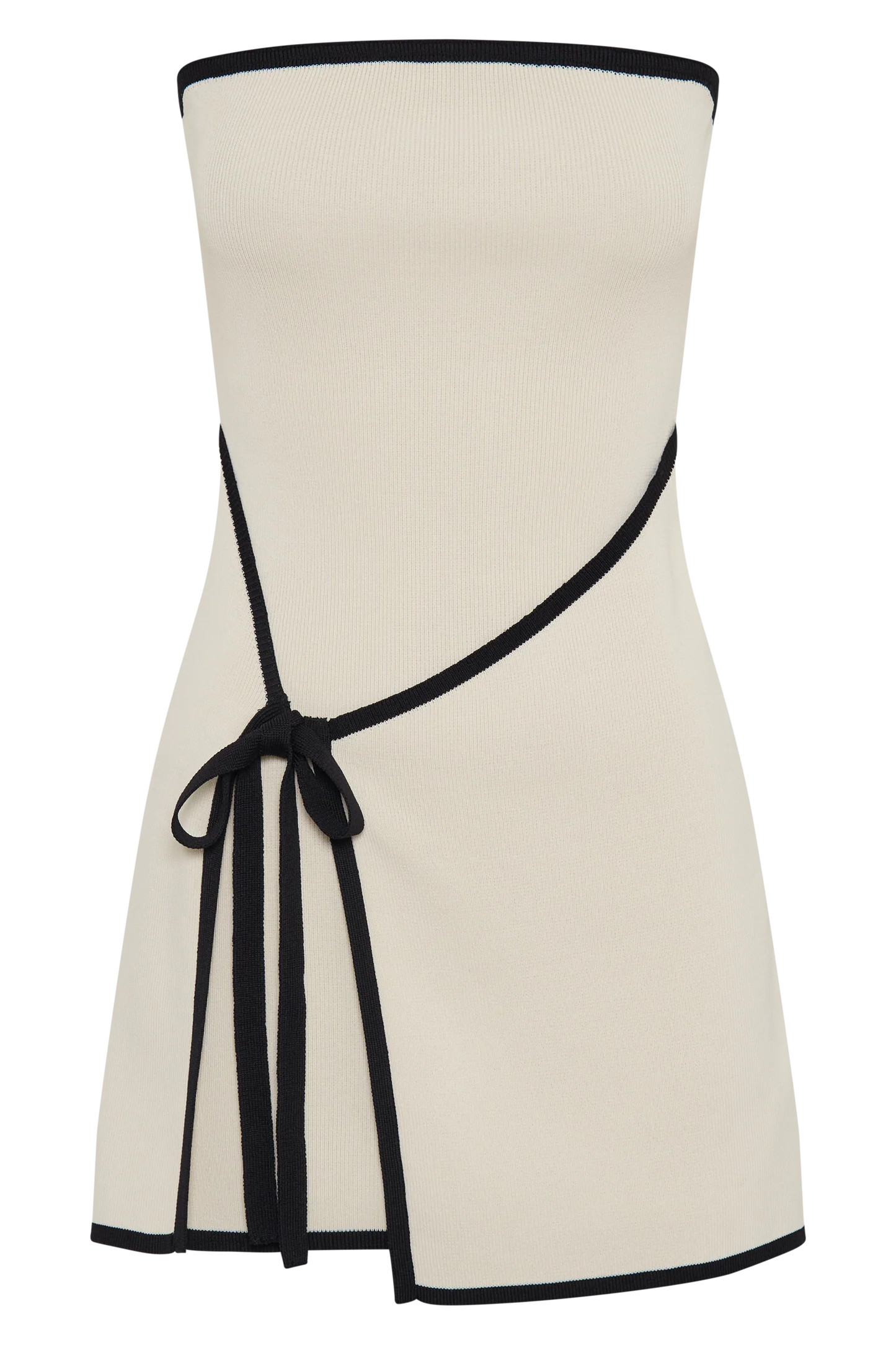 Rian Strapless Knit Mini Dress - Cream | Meshki (APAC)