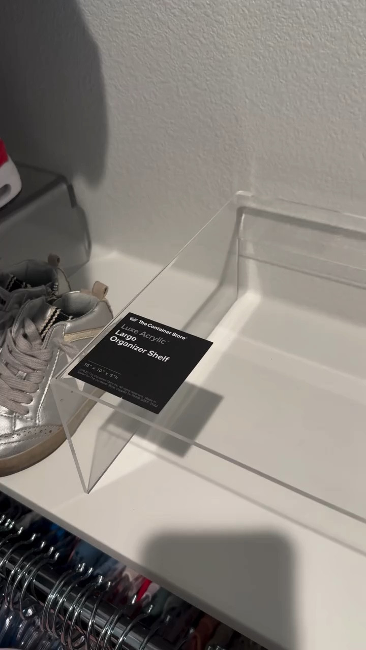 TOP Tip: Consider using a shelf riser for toddler shoe storage! Want a link... comment LINK below! Thank us later 😘