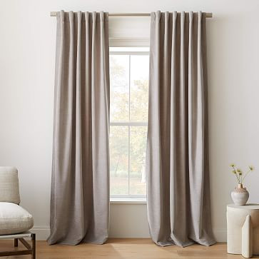 Worn Velvet Curtain - Frost Gray | West Elm (US)
