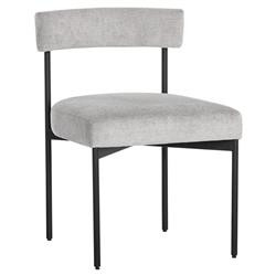 Sunpan Seneca Industrial Grey Performance Steel Dining Side Chair | Kathy Kuo Home