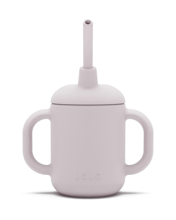 Lalo Little Cup, Non-Toxic Silicone Straw Cup with Handles - Baby and Toddler Sippy Cup - Mini Cu... | Amazon (US)