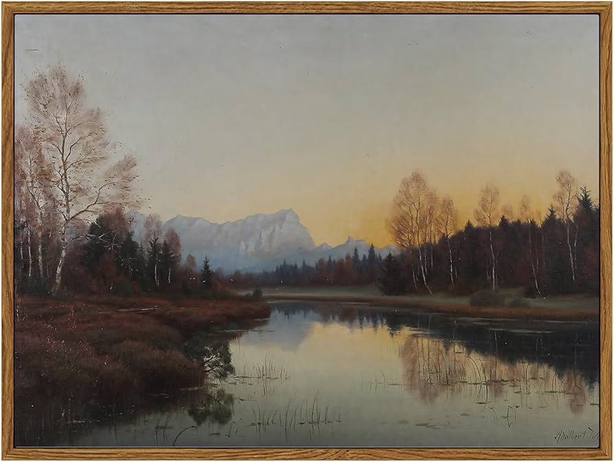 ARPEOTCY Vintage Framed Fall Wall Art Decor, Living Room Bedroom Autumn Landscape Pictures Wall D... | Amazon (US)