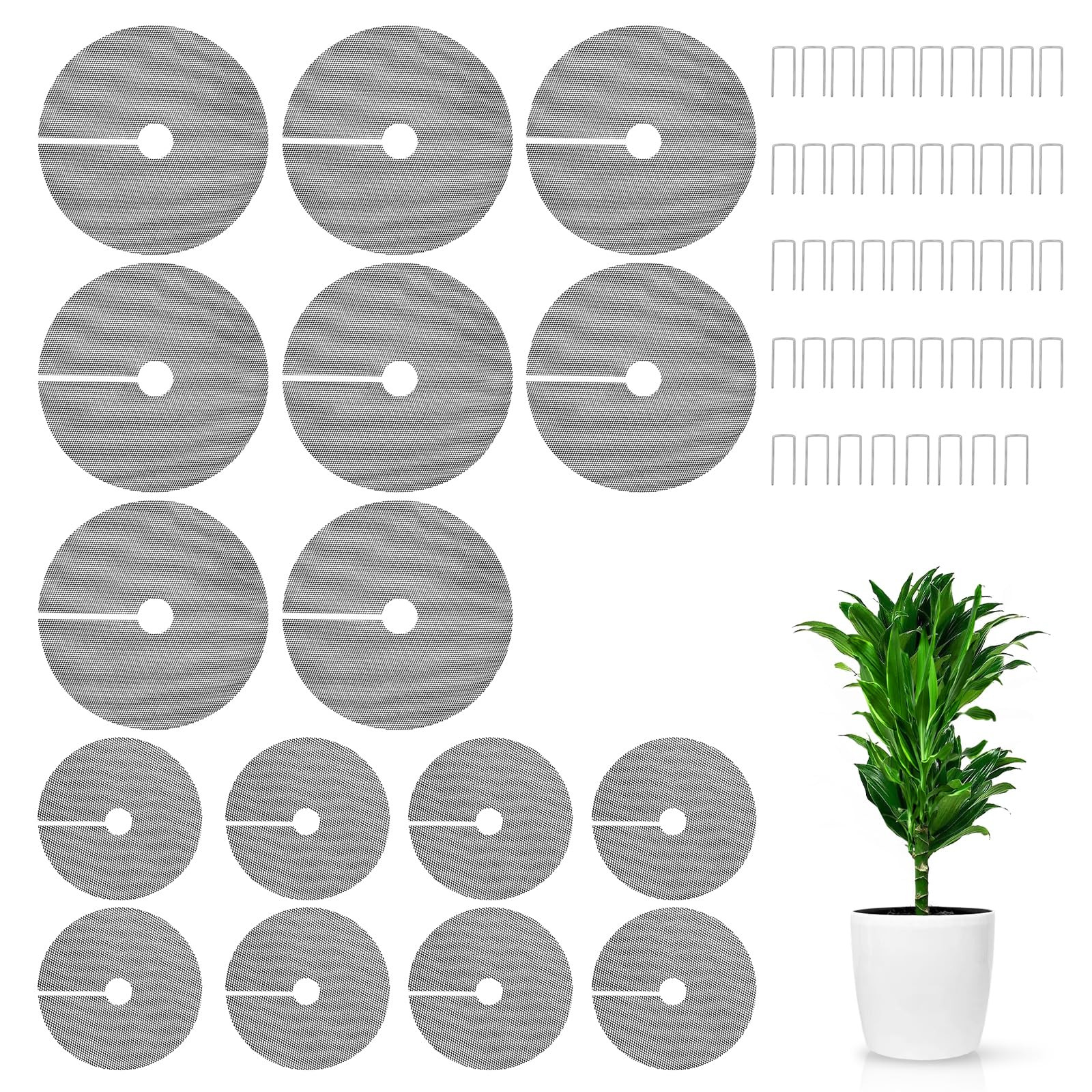 8PCS 15.7 Inch Plant Pot Grids and 8PCS 11.8 Inch Plant Pot Grids Includes 48 Ground Stakes, Plan... | Amazon (US)