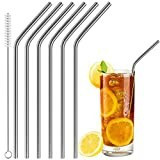 Amazon.com: Acerich Set of 6 Stainless Steel Straws, Reusable Metal Straws for 25 oz & 17 oz Tumb... | Amazon (US)