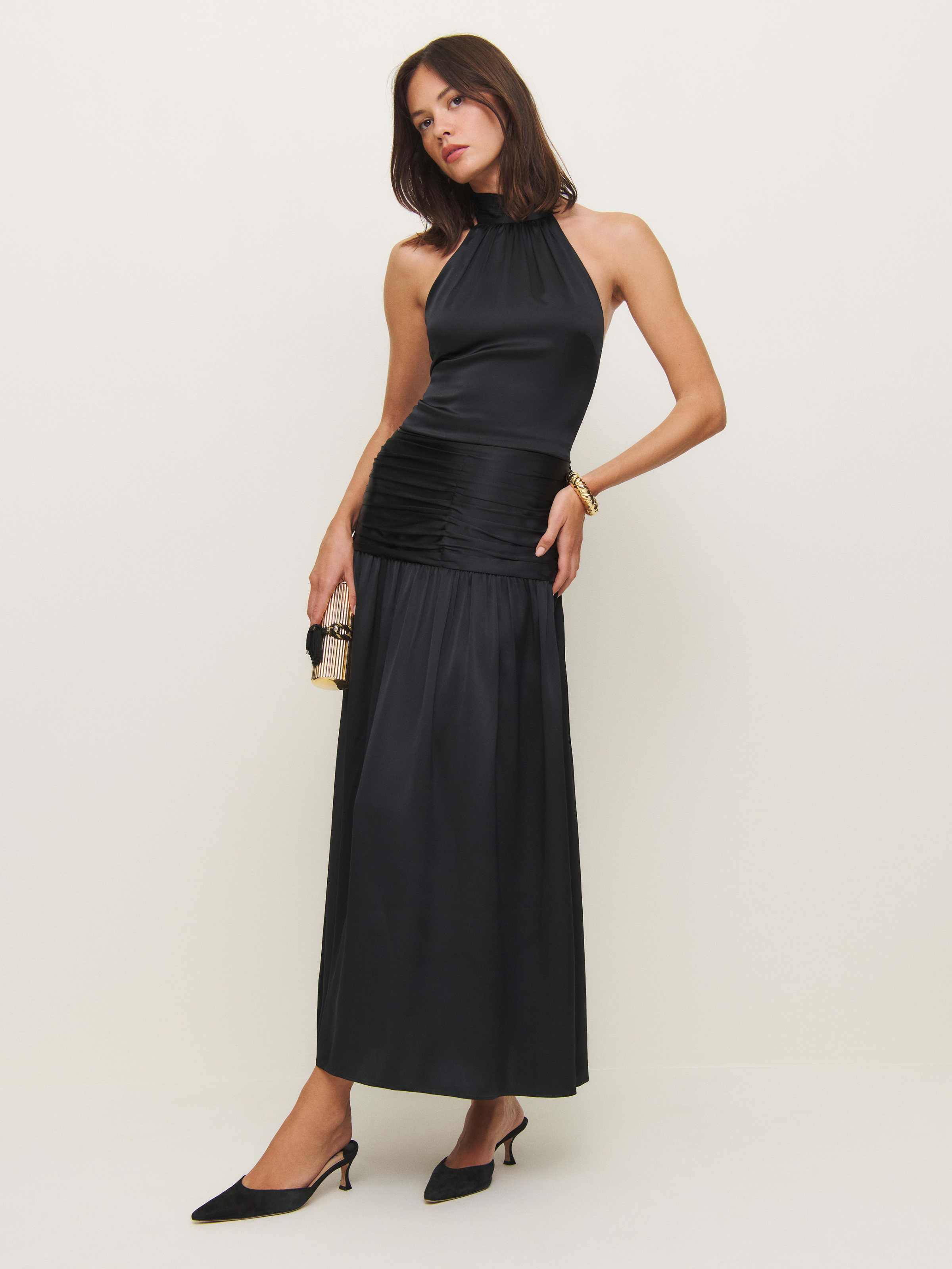 Petites Zaria Silk Dress | Reformation (Global)