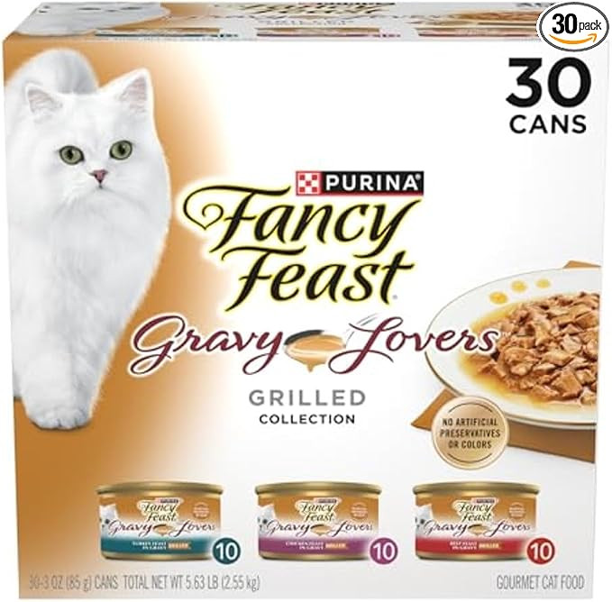 Purina Fancy Feast Gravy Lovers Poultry and Beef Grilled Gourmet Wet Cat Food Variety Pack - (Pac... | Amazon (US)