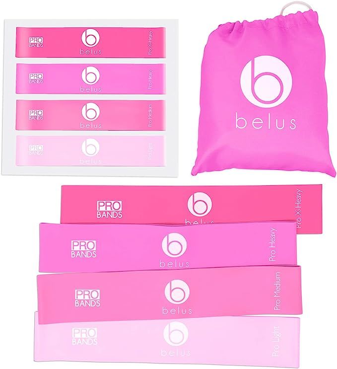 Belus Resistance Bands with Carry Bag, Fitness Video Download and Workout eBook. Set of 4 Exercis... | Amazon (US)
