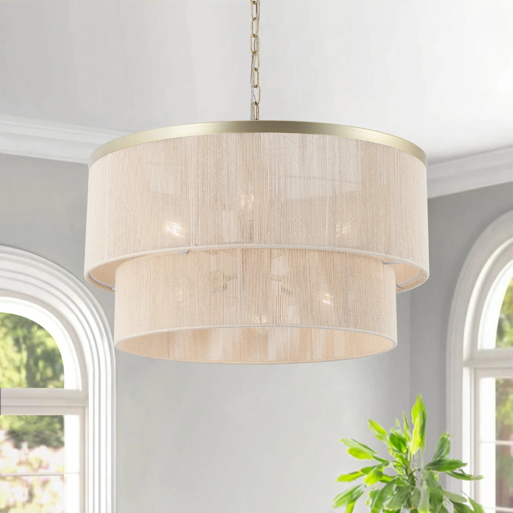 Ebern Designs 24" 6-Light Dimmable Drum Chandelier & Reviews | Wayfair | Wayfair North America
