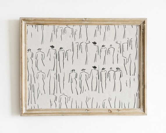 Figure Art Vintage Sketch Sketch Art Vintage Art Vintage | Etsy | Etsy (US)